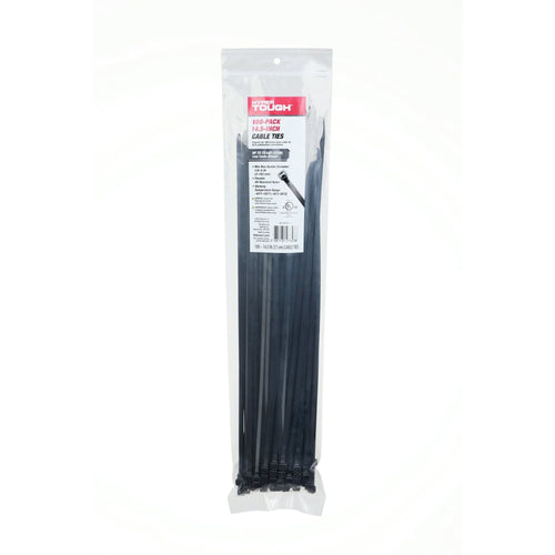 Hyper Tough 14.5 inch 75lb Cable Ties UV Resistant Black 100 Count EasyOptionXY LLC