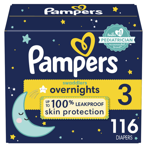 Pampers Swaddlers Overnight Diapers Size 3, 116 Count EasyOptionXY LLC