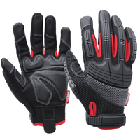 Hyper Tough High Performance Black Synthetic Leather Mechanic Gloves, Men's Medium, 1pair EasyOptionXY LLC