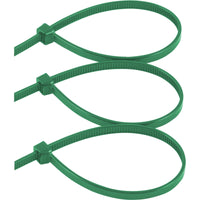 Hyper Tough 8in. Green Zip Ties 100 Pack, 75lb. Tensile Strength, Nylon Mount Cable Ties, Resealable Bag, 38103 EasyOptionXY LLC