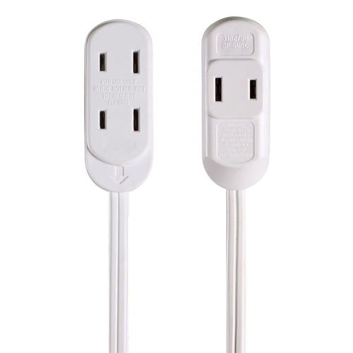 Hyper Tough 12FT 16AWG 2 Prong White Indoor Household Extension Cord, 13 amps EasyOptionXY LLC