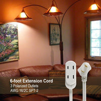 Hyper Tough 15FT 16AWG 3 Prong White Outdoor/Indoor Use Single Outlet Extension Cord, 13 amps EasyOptionXY LLC