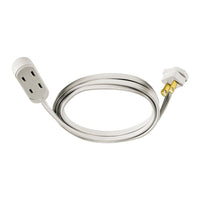 Hyper Tough 15FT 16AWG 3 Prong White Outdoor/Indoor Use Single Outlet Extension Cord, 13 amps EasyOptionXY LLC