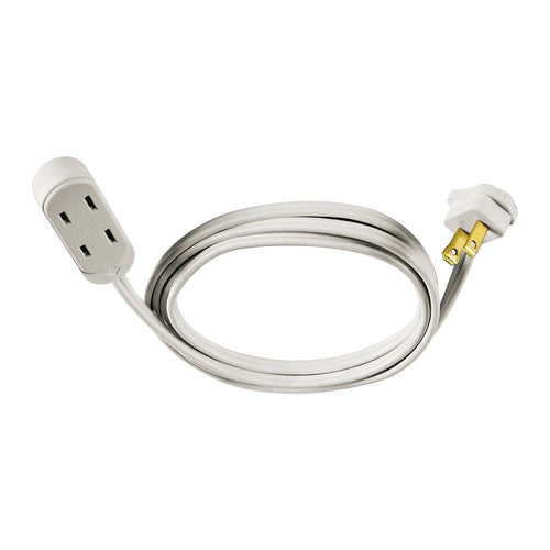 Hyper Tough 15FT 16AWG 3 Prong White Outdoor/Indoor Use Single Outlet Extension Cord, 13 amps EasyOptionXY LLC