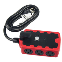 Hyper Tough Outdoor 6-Outlet 6ft Extension Cord Hub, Red/Black EasyOptionXY LLC