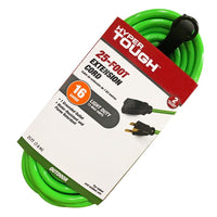 Hyper Tough 25FT 16AWG 3 Prong Hi-Vis Green Single Outlet Outdoor Extension Cord, 13 amps EasyOptionXY LLC