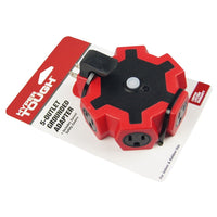 Hyper Tough 5-Outlet Outdoor Extension Cord Power Adapter with Safety Cover, 15 Amps, Red/Black EasyOptionXY LLC