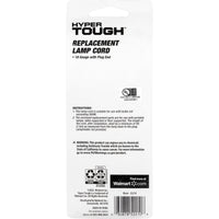 Hyper Tough 8ft Replacement Lamp Cord, 10A, Molded Plug, Black, 52210 EasyOptionXY LLC