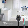 Hyper Tough 6FT 10AWG 4 Prong Black Dryer Appliance Cord EasyOptionXY LLC