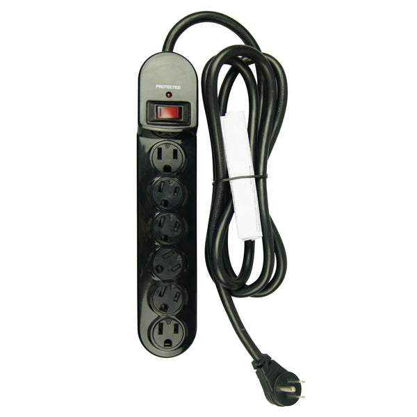Hyper Tough 6 Outlet 6ft Surge 900-Joule Protection with Glossy Black EasyOptionXY LLC