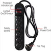 Hyper Tough 6 Outlet 6ft Surge 900-Joule Protection with Glossy Black EasyOptionXY LLC