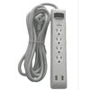 Hyper Tough Indoor 4-Outlet 10ft Surge Protector 900-Joule Protection with 2 USB Ports, White,125V,15A EasyOptionXY LLC