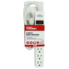 Hyper Tough 6-Outlet Surge Strip with 2.5 ft Cords 500-Joule Protection, White EasyOptionXY LLC