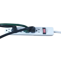 Hyper Tough 6-Outlet Surge Strip with 2.5 ft Cords 500-Joule Protection, White EasyOptionXY LLC