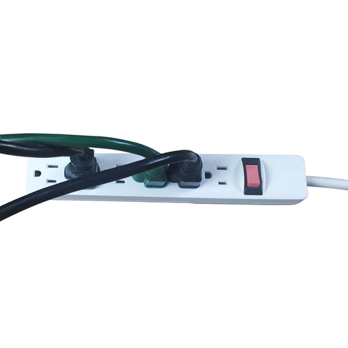Hyper Tough 6-Outlet Surge Strip with 2.5 ft Cords 500-Joule Protection, White EasyOptionXY LLC