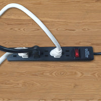 Hyper Tough 6-Outlet 2.5ft Surge Strip 500-Joule Protection, Black EasyOptionXY LLC