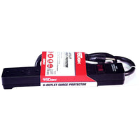 Hyper Tough 6-Outlet 2.5ft Surge Strip 500-Joule Protection, Black EasyOptionXY LLC