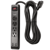 Hyper Tough Indoor 4-Outlet 10ft Surge Protector 900 Joule Protection with 2 USB Ports, Black EasyOptionXY LLC