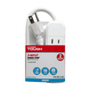 Hyper Tough 3 Outlets Power Strip with 6 Awg 1Ft. Cord, White Color, 125V, 13A EasyOptionXY LLC