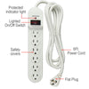 Hyper Tough 6 Outlet 6ft Surge 900-Joule Protection with Glossy White EasyOptionXY LLC