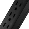 Hyper Tough Indoor 6-Outlet Power Strip with 8ft Cord, 15A,125V, Black EasyOptionXY LLC