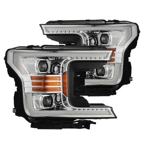 AlphaRex 18-20 Ford F150 LUXX-Series LED Projector Headlights Chrome OffRoadUSA.com