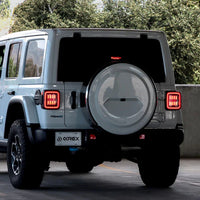 AlphaRex 18-23 Jeep Wrangler JL NOVA Prismatic LED Taillights Alpha-Black OffRoadUSA.com
