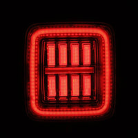 AlphaRex 18-24 Jeep Wrangler JL NOVA-Series Prismatic LED Tail Lights Clear OffRoadUSA.com