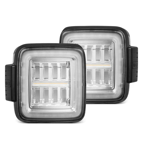 AlphaRex 18-24 Jeep Wrangler JL NOVA-Series Prismatic LED Tail Lights Clear OffRoadUSA.com