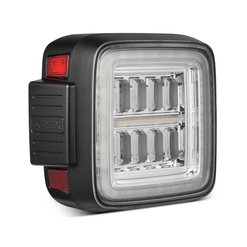 AlphaRex 18-24 Jeep Wrangler JL NOVA-Series Prismatic LED Tail Lights Clear OffRoadUSA.com