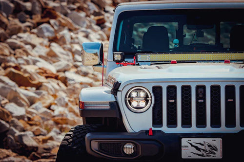 AlphaRex 18-25 Jeep Wrangler JL/Gladiator JT NOVA-Series LED Projector Headlights Alpha-Black OffRoadUSA.com