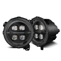 AlphaRex 18-25 Jeep Wrangler JL/Gladiator JT NOVA-Series LED Projector Headlights Alpha-Black OffRoadUSA.com