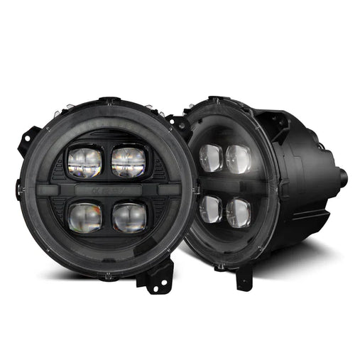 AlphaRex 18-25 Jeep Wrangler JL/Gladiator JT NOVA-Series LED Projector Headlights Alpha-Black OffRoadUSA.com