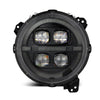 AlphaRex 18-25 Jeep Wrangler JL/Gladiator JT NOVA-Series LED Projector Headlights Alpha-Black OffRoadUSA.com