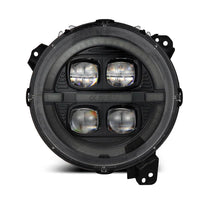 AlphaRex 18-25 Jeep Wrangler JL/Gladiator JT NOVA-Series LED Projector Headlights Alpha-Black OffRoadUSA.com