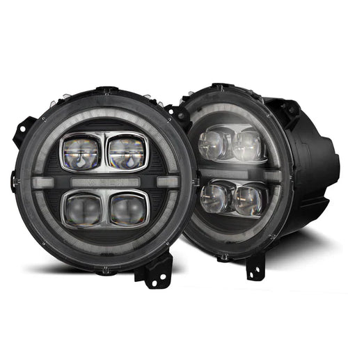 AlphaRex 18-25 Jeep Wrangler JL/Gladiator JT NOVA-Series LED Projector Headlights Black OffRoadUSA.com
