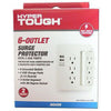 Hyper Tough 6-Outlet Surge Tap 500-Joule Protection with USB, White EasyOptionXY LLC