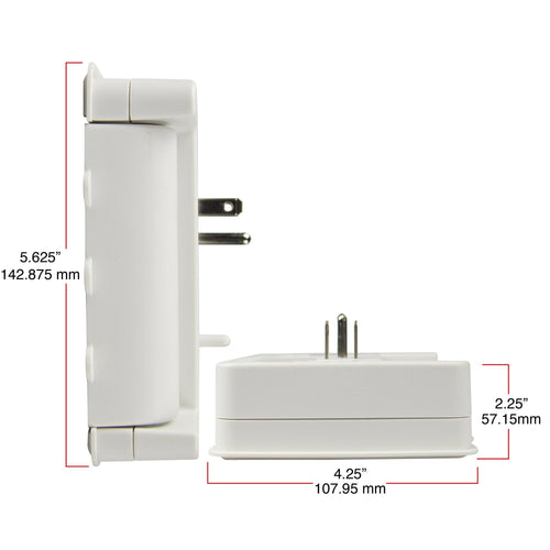 Hyper Tough 6-Outlet Surge Tap 500-Joule Protection with USB, White EasyOptionXY LLC