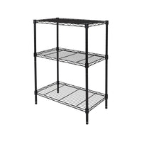 Hyper Tough 3-Tier Multipurpose Wire Shelving Rack, Black Color,750lbs Load Capacity, for Adult EasyOptionXY LLC