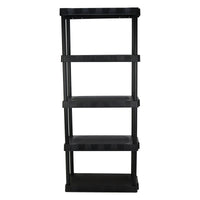 Hyper Tough 13.88"D x 30"W x 73.9"H 5-Shelf Plastic Garage Shelves, Black EasyOptionXY LLC