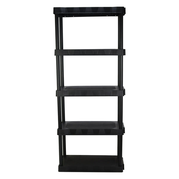 Hyper Tough 13.88"D x 30"W x 73.9"H 5-Shelf Plastic Garage Shelves, Black EasyOptionXY LLC