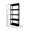 Hyper Tough 13.88"D x 30"W x 73.9"H 5-Shelf Plastic Garage Shelves, Black EasyOptionXY LLC