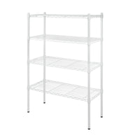 Hyper Tough 4-Tier Wire Shelf Unit, White, Garage Storage, Storage Rack, Adult EasyOptionXY LLC