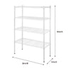 Hyper Tough 4-Tier Wire Shelf Unit, White, Garage Storage, Storage Rack, Adult EasyOptionXY LLC