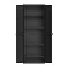 Hyper Tough Plastic 4-Shelf Garage Storage Utility Cabinet, Black Finish, HT-4SHFF-CABT Model, Black EasyOptionXY LLC