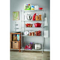 Hyper Tough Chrome Wire Shelf 5-Tier 72" H x 36" W x 16" D, 1750lb Total Capacity EasyOptionXY LLC