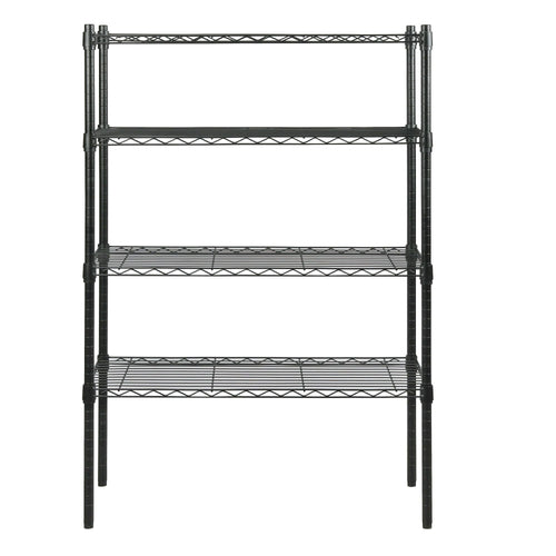 Hyper Tough 4 Tier Wire Shelf Unit, Black, 1400 lb. Capacity EasyOptionXY LLC