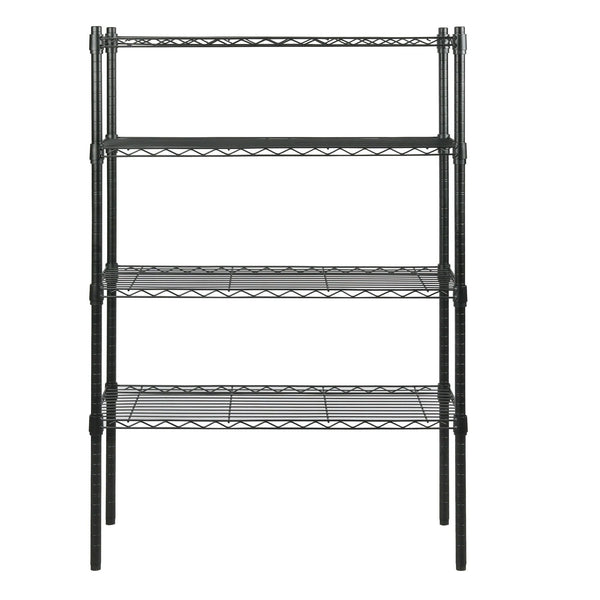 Hyper Tough 4 Tier Wire Shelf Unit, Black, 1400 lb. Capacity EasyOptionXY LLC