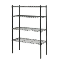 Hyper Tough 4 Tier Wire Shelf Unit, Black, 1400 lb. Capacity EasyOptionXY LLC