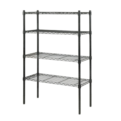 Hyper Tough 4 Tier Wire Shelf Unit, Black, 1400 lb. Capacity EasyOptionXY LLC